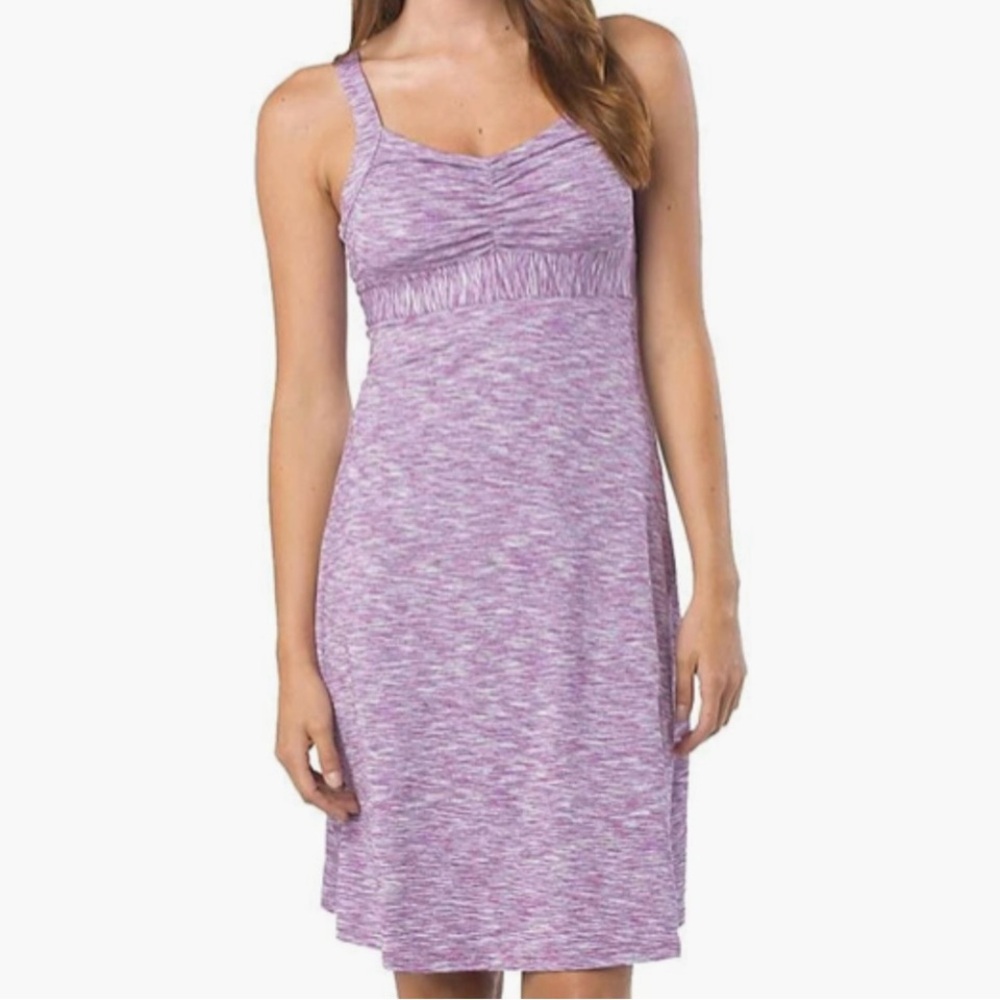 PrAna Amaya Space Dye Athleisure Style Racerback Stretchy Lounge Dress